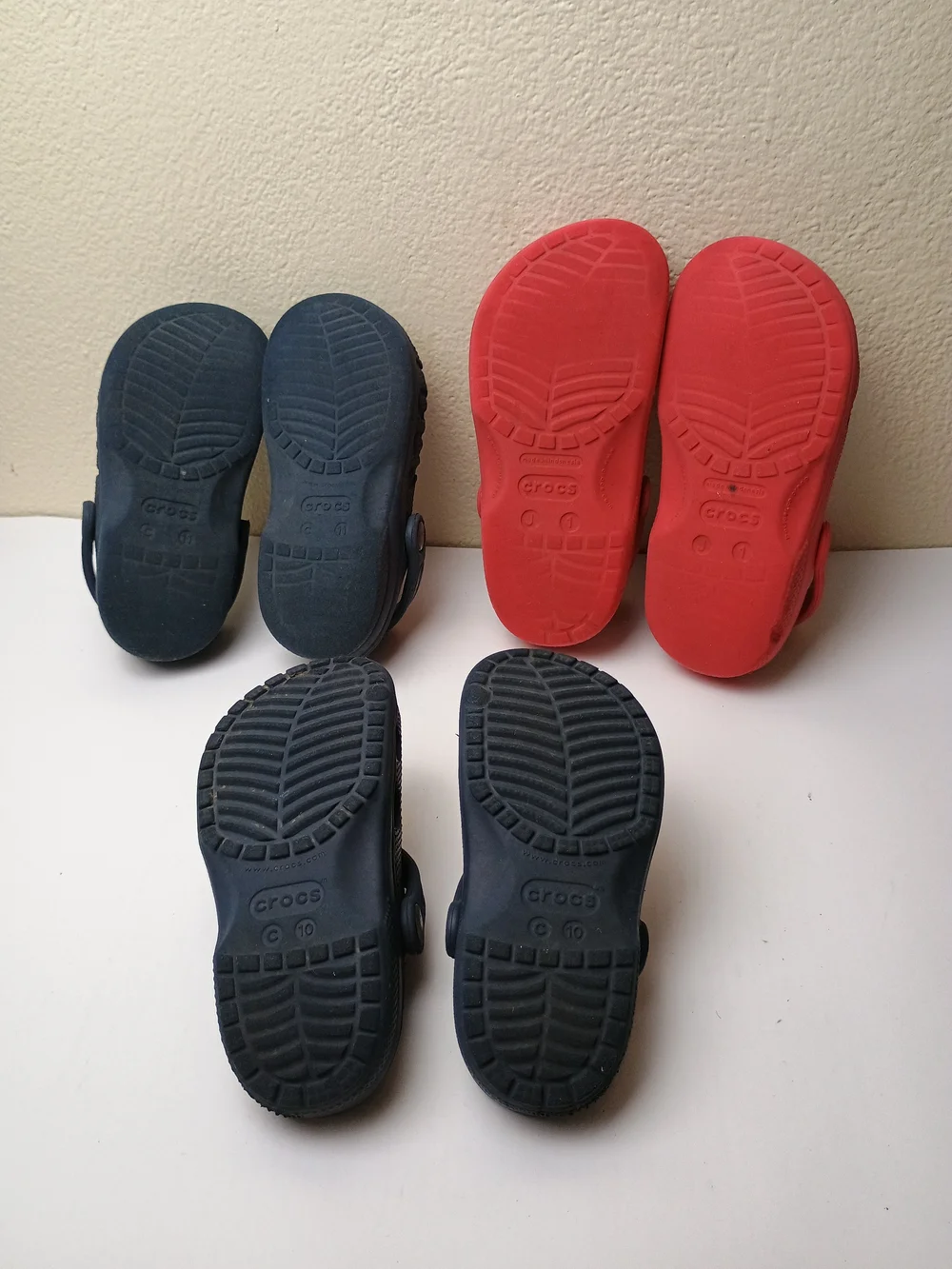 Kids Red and Navy Clog Sandals - Crocs Style